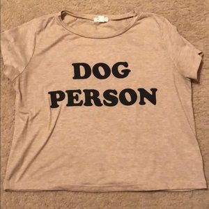 Dog person crop T-shirt